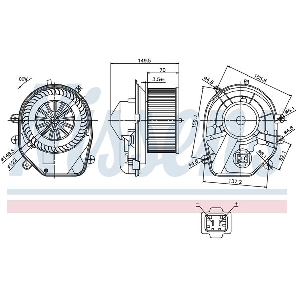 Nissen Blower Motor, 87030 87030